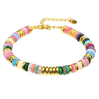 style dopamine couleur pierre naturelle bracelet pour femmes