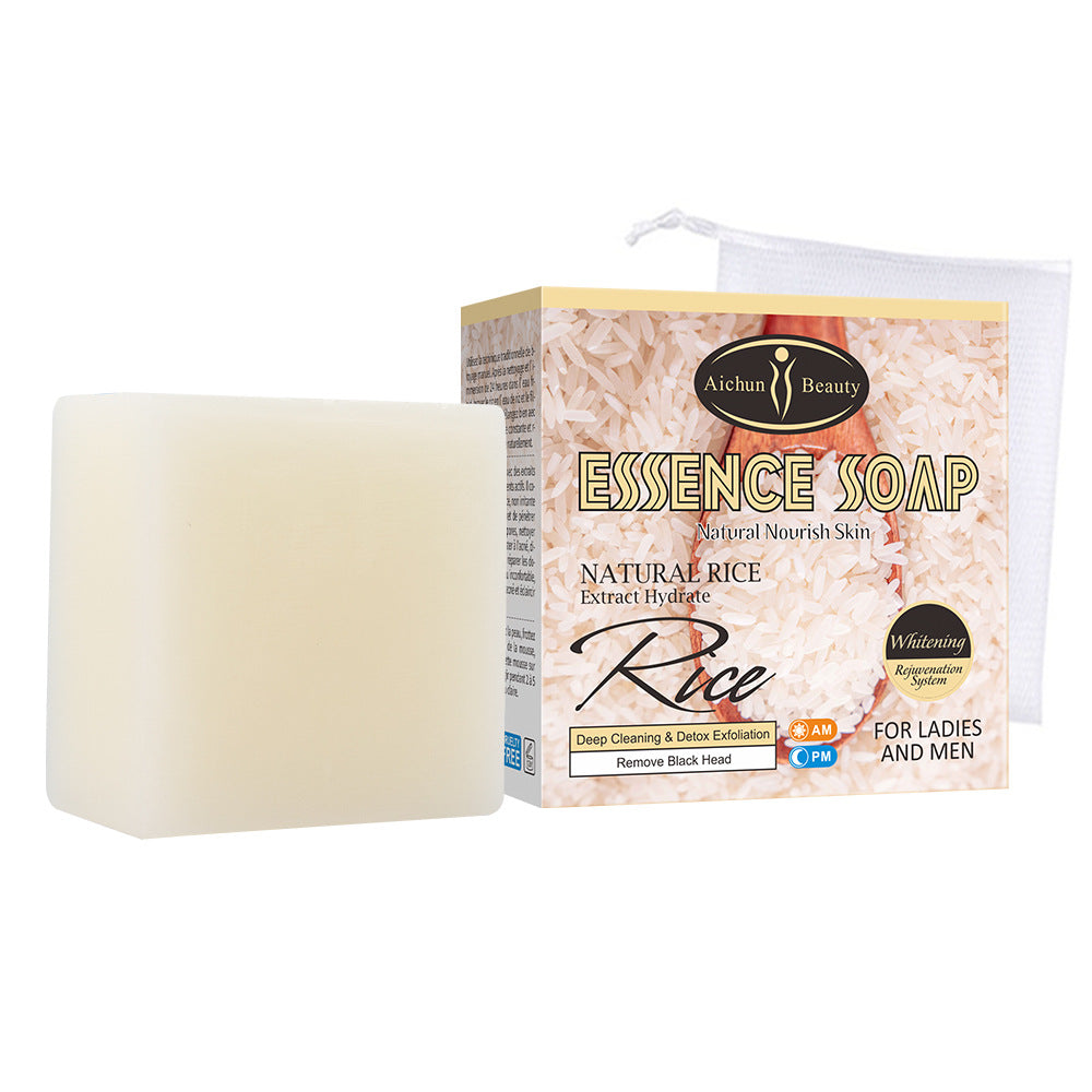 Riz Savon Fait Main Corps Peau Éclaircissant Hydratant 100g Savon Fait Main Mélanine