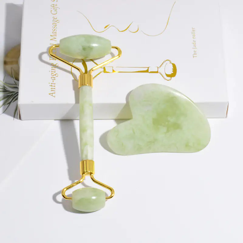 Rouleau de jade et Gua Sha Coffret