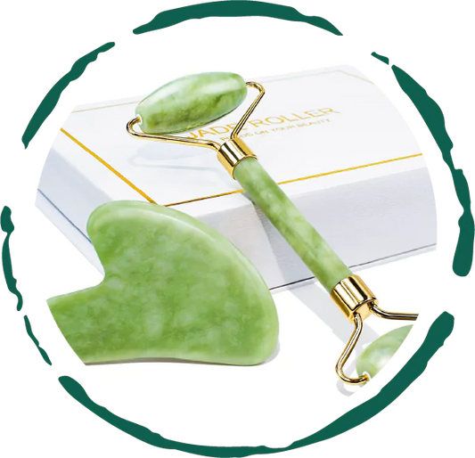 Rouleau de jade et Gua Sha Coffret